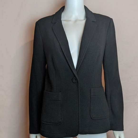 Jaclyn Smith Black Single Button Blazer Jacket size Small - Picture 1 of 8